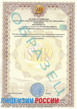 Образец сертификата соответствия (приложение) Луга Сертификат ISO 13485